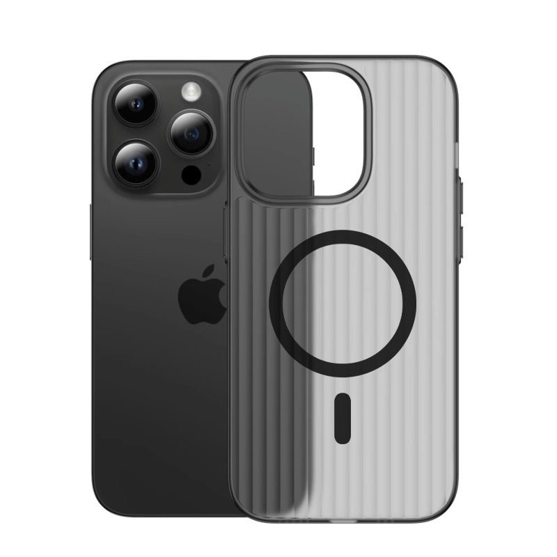 corrugated-matte-iphone-case Corrugated Matte iPhone Case in black, showcasing anti-drop design.