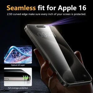 Full Cove Privacy Screen Protector Tempered Glass for iPhone[2 Pack] - Image 6
