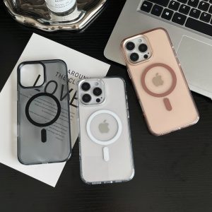 Festdo iPhone Transparent Magnetic Case with Alloy Lens Frame