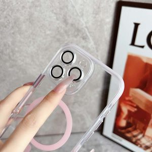 For iPhone Clear Magnetic Case with Lens Screen Protection Full Covered - Image 3