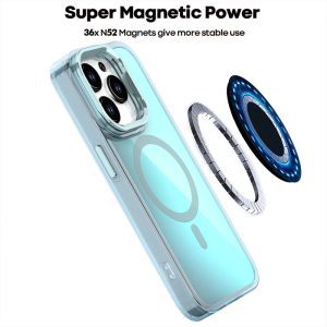 Magnetic iPhone Case Laser Gradient with Camera Stand - Image 4